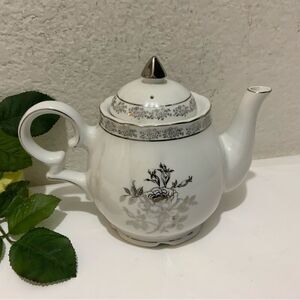 VTG Norcrest Fine 25th Anniversary Chatillon Fine Tea Pot China Silver Muscial